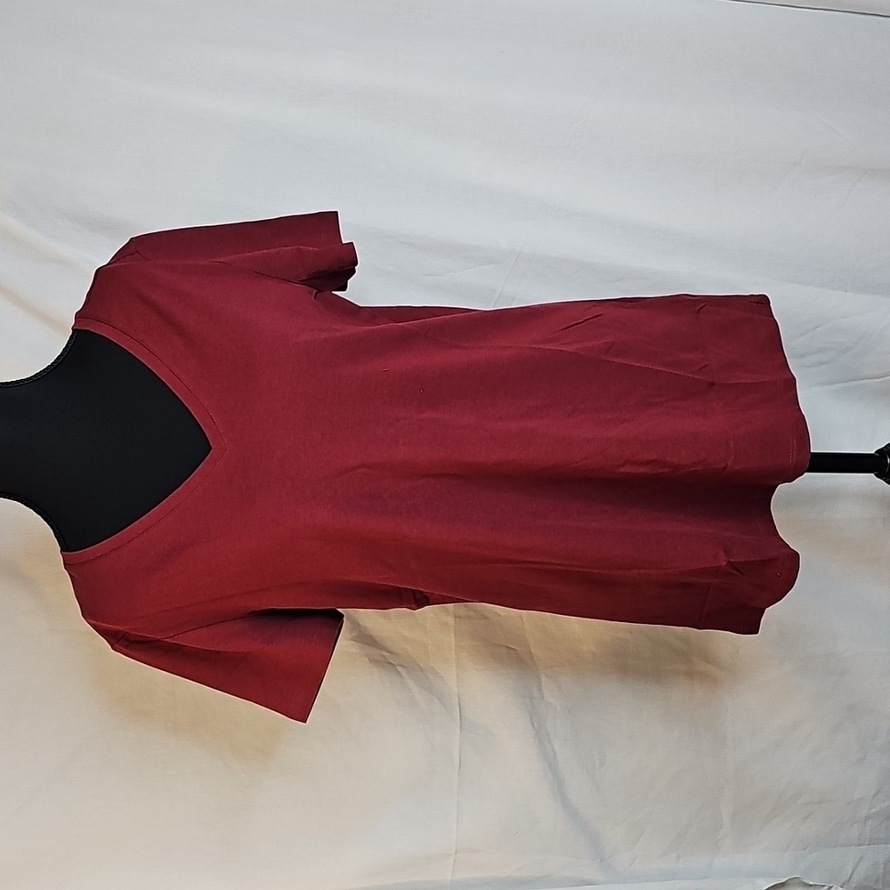 Women's V-Neck Burgundy T Modal Cotton & Elastane for a soft feel